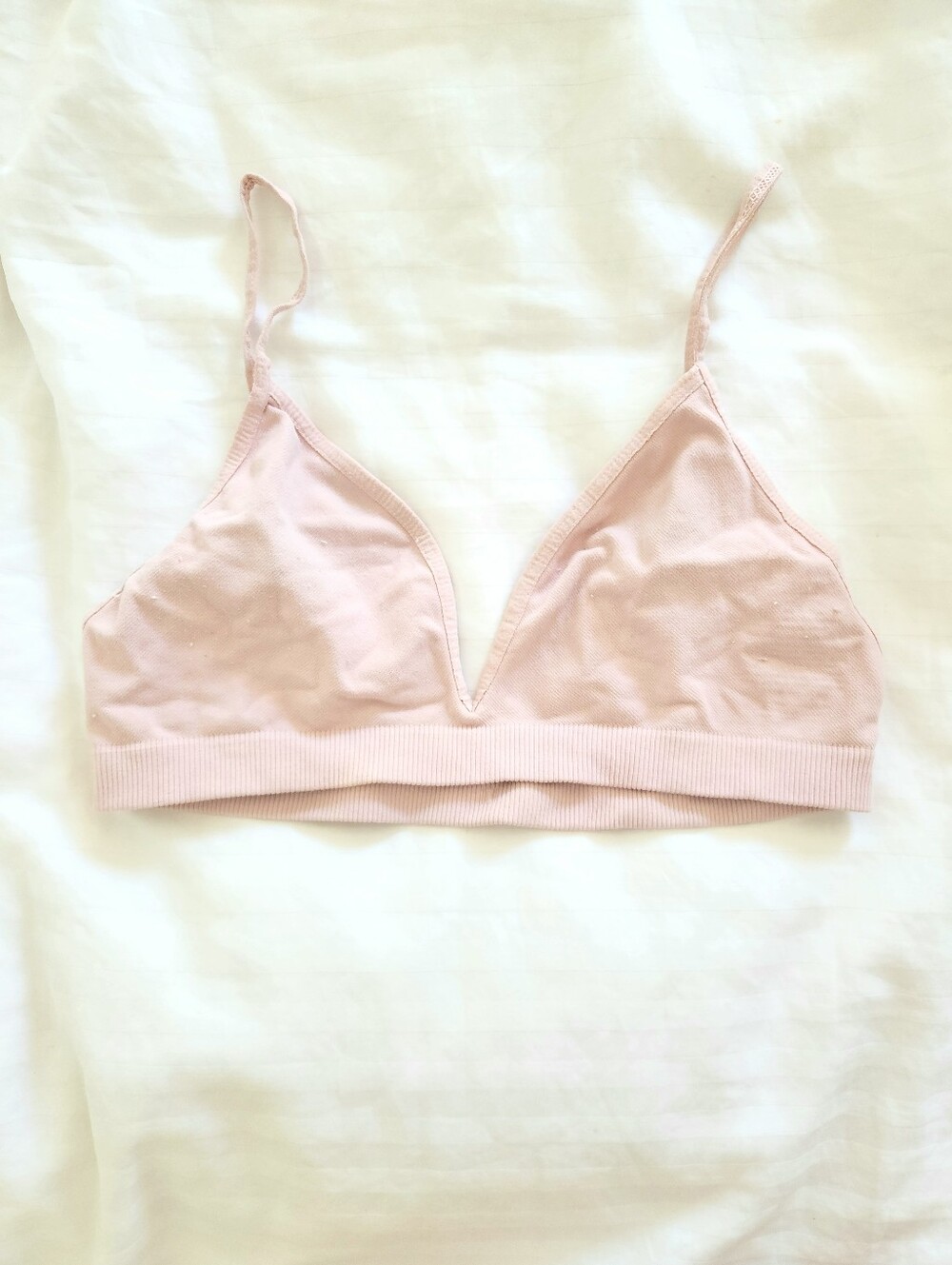 Free People Blush Pink Wireless V-Bralette